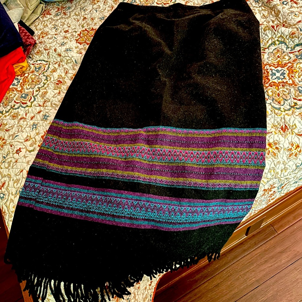 Michele Aline maxi wool skirt